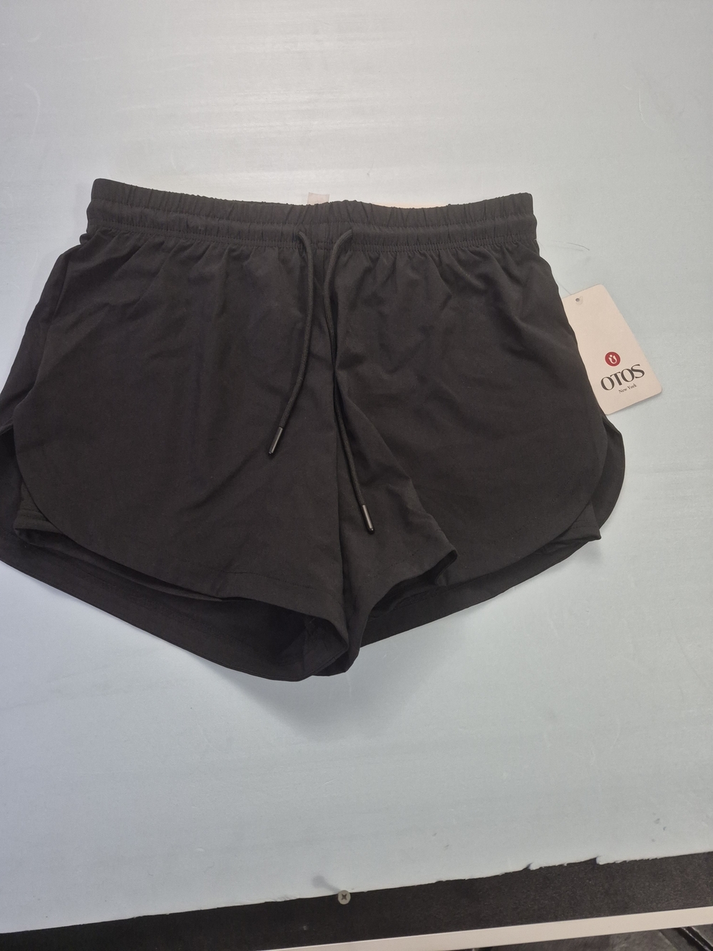 SOLO Black Athletic Shorts for Women with Drawstring Waist